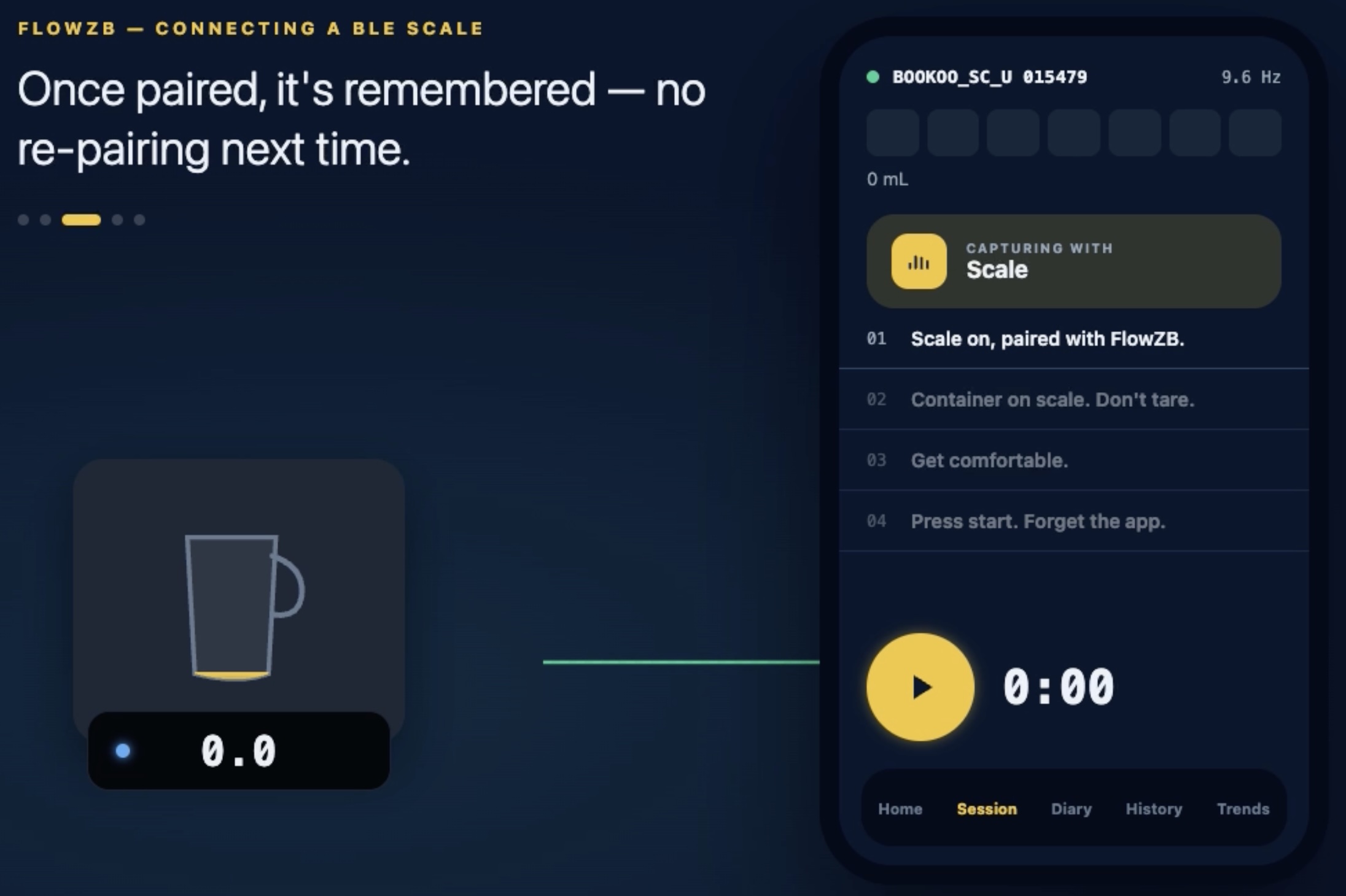 Connecting a BLE scale